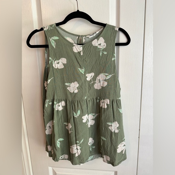 Mountain Khakis Olive Floral Blouse - Picture 1 of 5